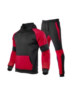 Contrast Color Pocket Workout Clothes