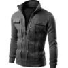 Fashion Solid Zipper Mens Winter Coats -Active Vogue P 20201218064826 75