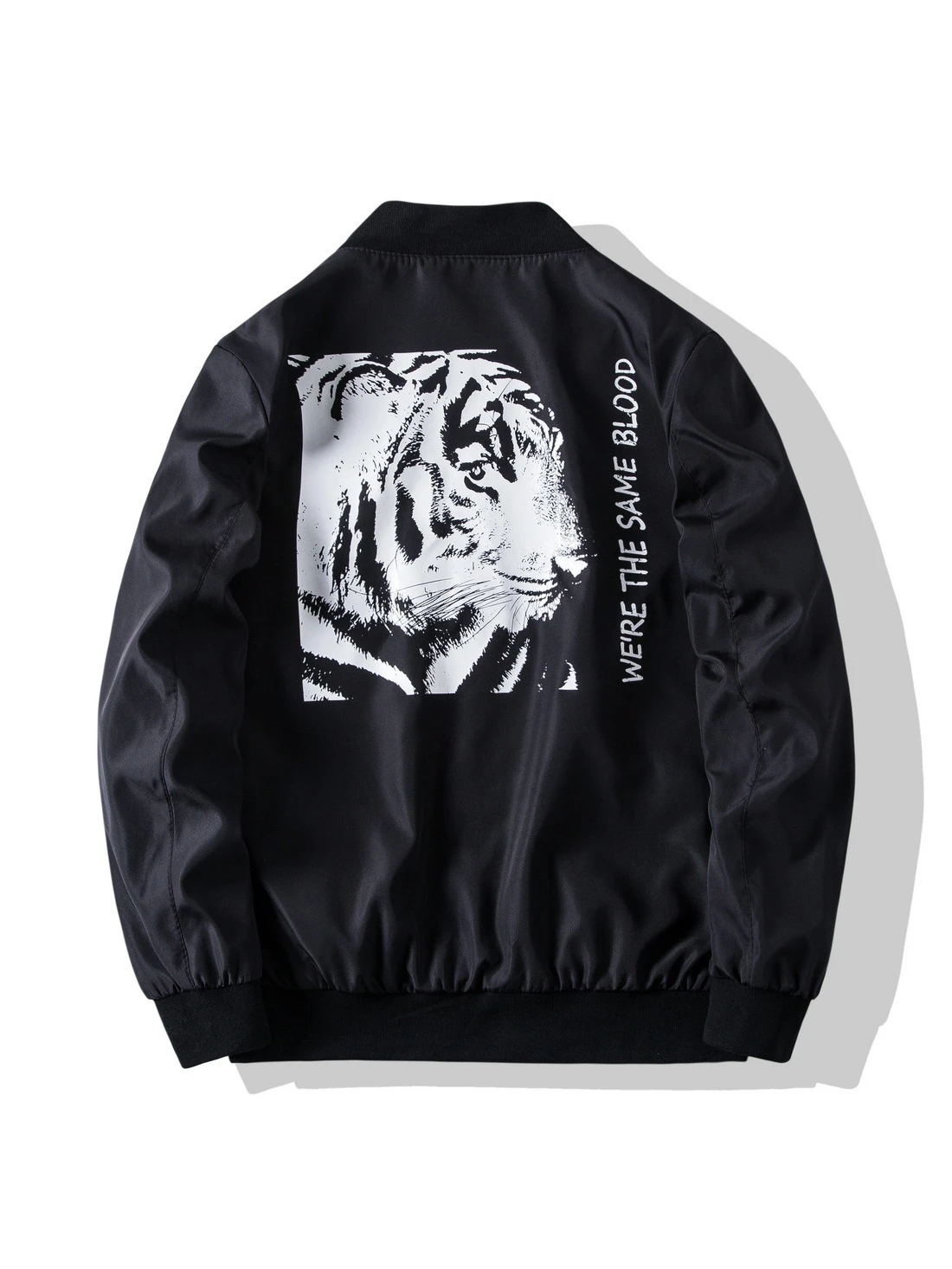 Fashion Back Print Stand Collar Jacket 3 Fashion Back Print Stand Collar Jacket