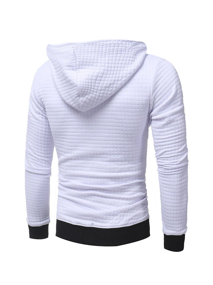 Casual Patch Long Sleeve Hoodie For Men 4 Casual Patch Long Sleeve Hoodie For Men - Image 2