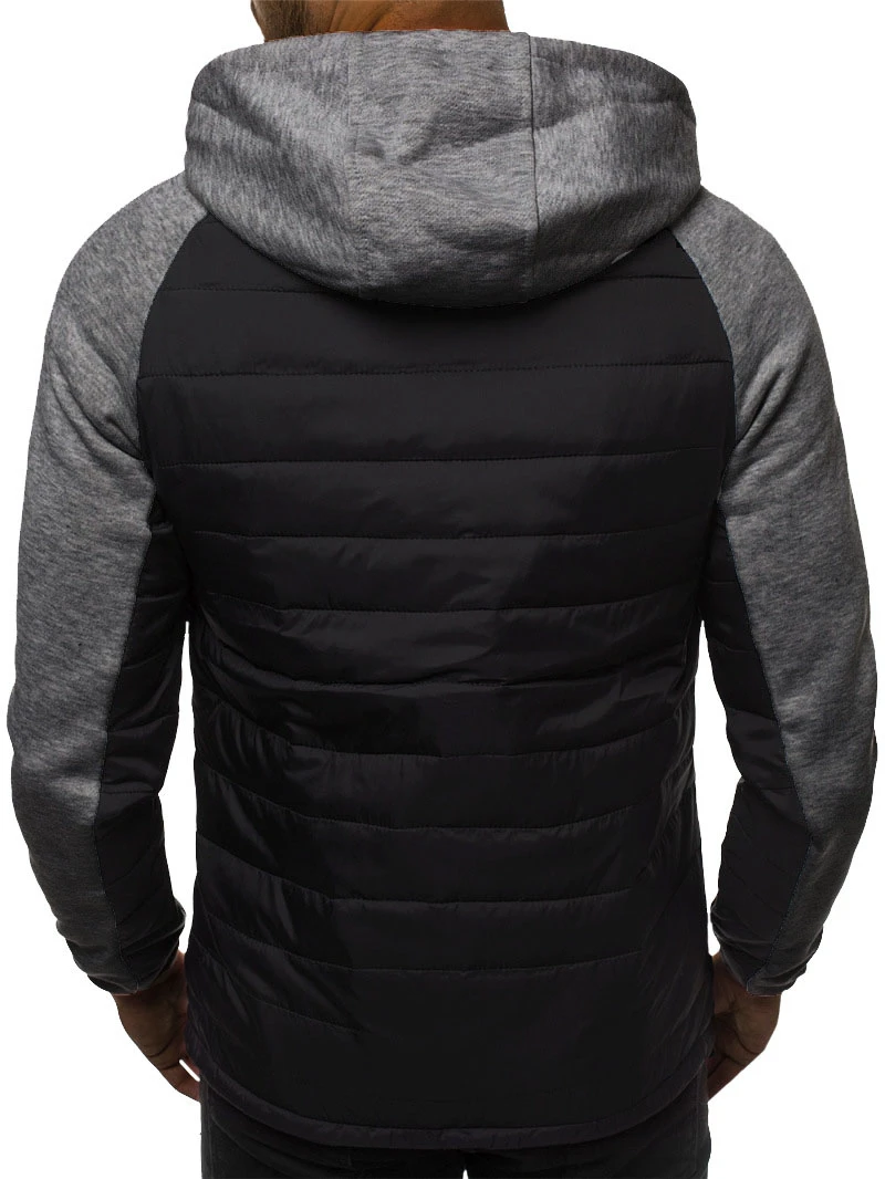 Street Contrast Color Long Sleeve Hoodie Coat 5 Street Contrast Color Long Sleeve Hoodie Coat - Image 3