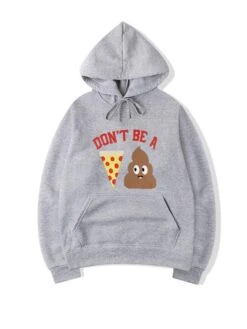 Casual White Graphic Print Pocket Hoodies For Men