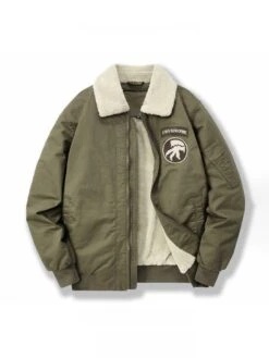 Winter Plush Thicken Polo Collar Cotton Coat