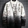 Contrast Color Bear Pattern Pullover Sweater For Men 1 Contrast Color Bear Pattern Pullover Sweater For Men -Active Vogue P 20211217085935809 121
