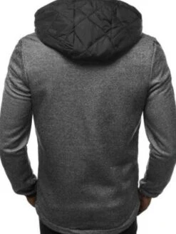 Street Long Sleeve Zipper Up Hooded Collar Men Coats -Active Vogue P 20211222184736556 823