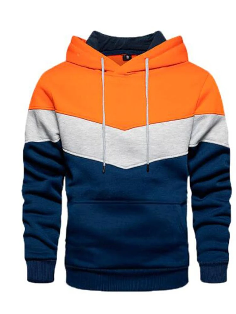 Fall Men Street Contrast Color Long Sleeve Hoodie 3 Fall Men Street Contrast Color Long Sleeve Hoodie
