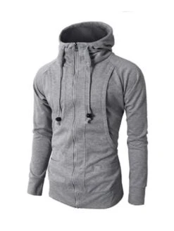 Fall Casual Easy Match Long Sleeve Hoodie Short Coat