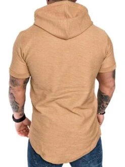 Casual Sport Short Sleeve Hoodie T- Shirt -Active Vogue P 20211228175154568 702