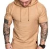 Casual Sport Short Sleeve Hoodie T- Shirt -Active Vogue P 20211228175201229 612