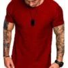 Men Summer Casual Solid Short Sleeve T- Shirt -Active Vogue P 20211229172659842 760