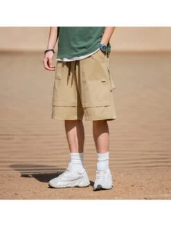 Casual Loose Jogger Pockets Half Length Cargo Pants