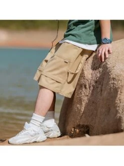 Casual Loose Jogger Pockets Half Length Cargo Pants -Active Vogue P 20220330134943445 982