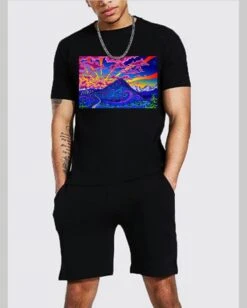 Men Summer Casual Printed Short Sleeve Tee