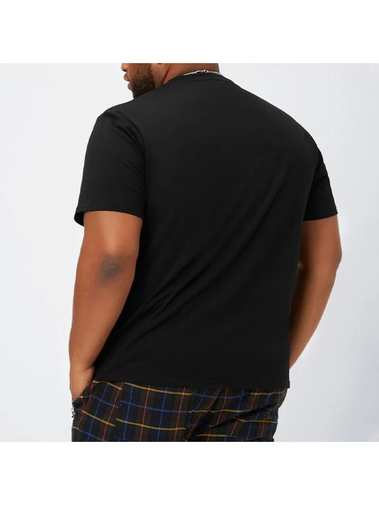 Cotton Letter Cat Printed Crew Neck Short Sleeve Tee For Men 5 Cotton Letter Cat Printed Crew Neck Short Sleeve Tee For Men - Image 3