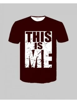 Hip Hop Letter Crew Neck Printed T Shirt