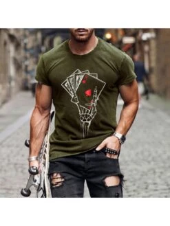 Fashion Printing Short Sleeve T-shirts For Men