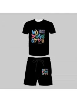 Fashion Colorful Letter Printed Men's Two-Piece Sets -Active Vogue P 20220517032940053 933
