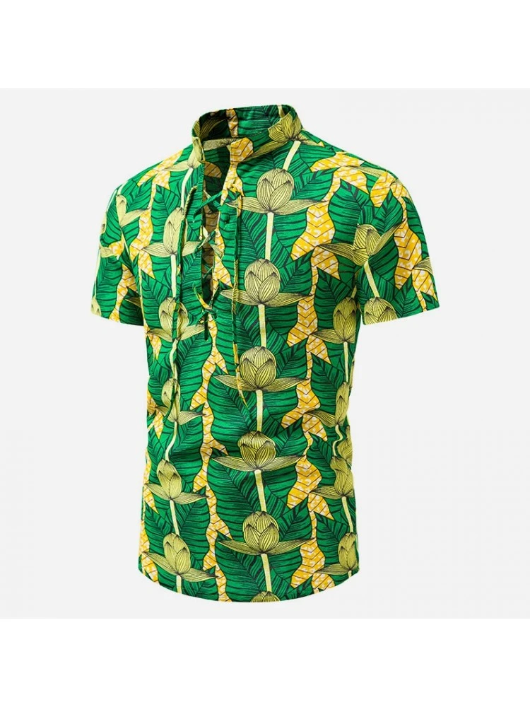 Summer Beach Printed Short Sleeve Shirt For Men 4 Summer Beach Printed Short Sleeve Shirt For Men - Image 2