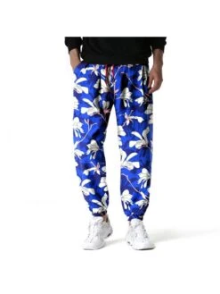 Summer Fashion Floral Printing Long Loose Holiday Pants