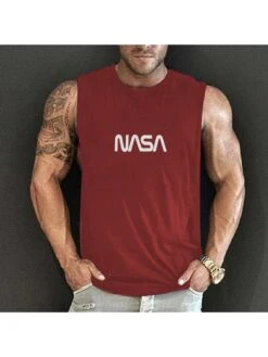 Fashion Letter Printing Loose Men's Sleeveless Vest