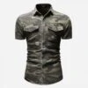 Fashion Camouflage Patchwork Men's Shirts -Active Vogue P 20220606182742462 772