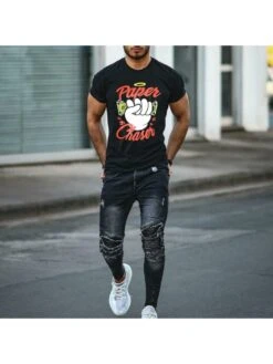 Men's Casual Printing Short Sleeve Tee