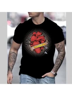 Summer Street Printing Short Sleeve Men Tee