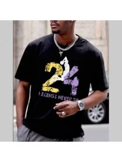 Summer New Printed Sports Basketball Men Tee