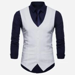 Front Page 22 V Neck Solid Sleeveless Vest Tops For Men