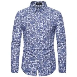 Street Printed Long Sleeve Shirts For Men