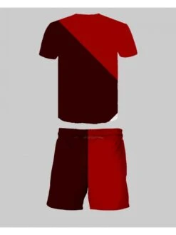 Contrast Color Printed Short Suits For Men -Active Vogue P 20220630101659289 149