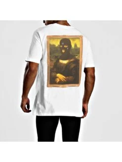 Funny Graphic White Short Sleeve Men Tees