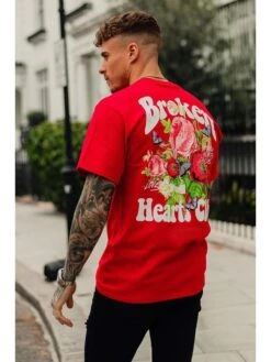 Summer Printed Casual Latest Red Tees For Men