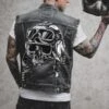Men's Fashion Skull Printed Sleeveless Denim Vest -Active Vogue P 20220709191206640 711