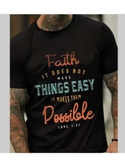 Summer Fashion Letter Printing Men's Casual T-Shirt