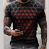 Round Neck Short Sleeve Hollow Out Men's T-Shirt -Active Vogue P 20220721204657152 774