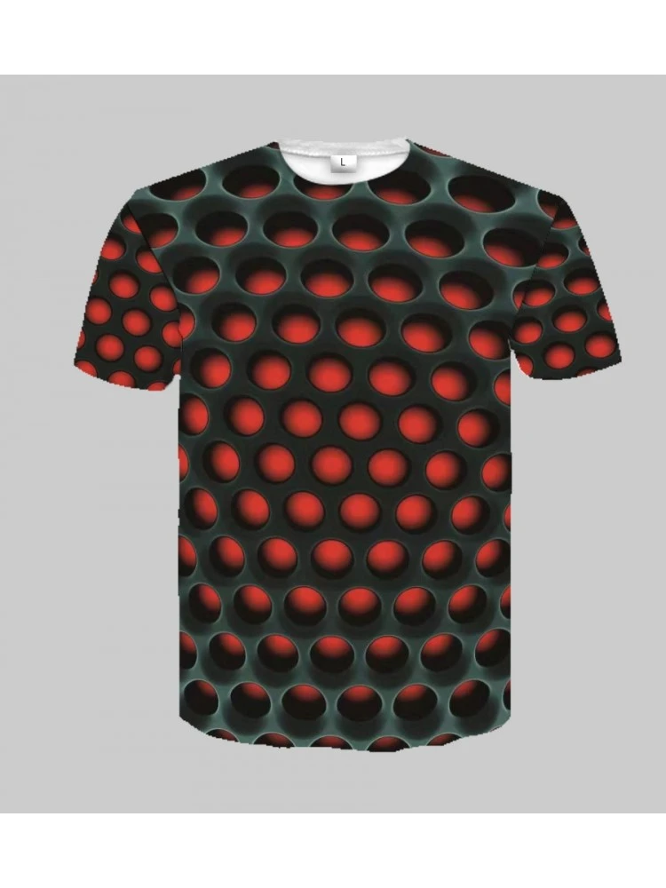 Round Neck Short Sleeve Hollow Out Men's T-Shirt 4 Round Neck Short Sleeve Hollow Out Men's T-Shirt - Image 2