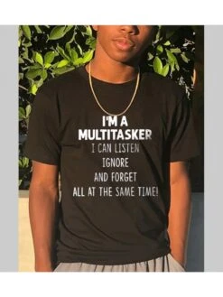 Summer Stylish Letter Printing Men's Short Sleeve T-Shirt