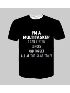 Summer Stylish Letter Printing Men's Short Sleeve T-Shirt -Active Vogue P 20220723210604367 718