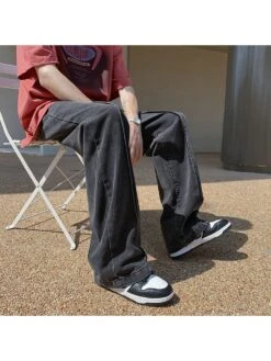 Summer Versatile Men's Pure Color Straight Jeans 9 Summer Versatile Men's Pure Color Straight Jeans -Active Vogue P 20220803161523820 123