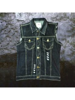 Street Ripped Pattern Sleeveless Denim Jackets -Active Vogue P 20220905184256050 124