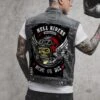 Men Skull Pattern Denim Sleeveless Jackets -Active Vogue P 20220905184549391 701