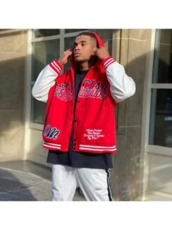 Red Embroidery Letter Men Hooded Collar Jacket Coats 7 Red Embroidery Letter Men Hooded Collar Jacket Coats -Active Vogue P 20220923125256856 936