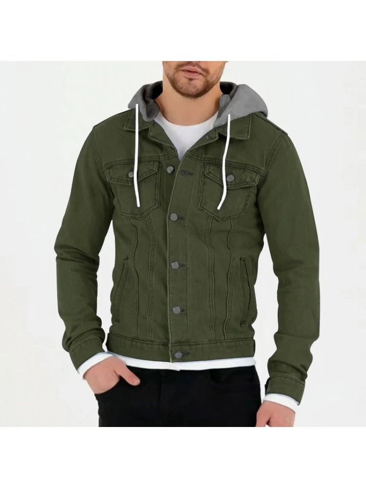 Leisure Hooded Pure Color Men's Jacket 3 Leisure Hooded Pure Color Men's Jacket