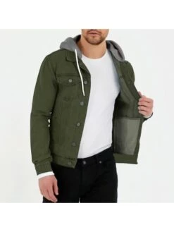 Leisure Hooded Pure Color Men's Jacket 8 Leisure Hooded Pure Color Men's Jacket -Active Vogue P 20220923174156208 361