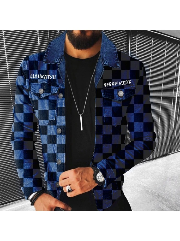 Street Grid Black Men Jacket Coats 4 Street Grid Black Men Jacket Coats - Image 2