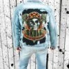 Skull Graphic Blue Denim Jacket Coats For Men -Active Vogue P 20220927140848753 135
