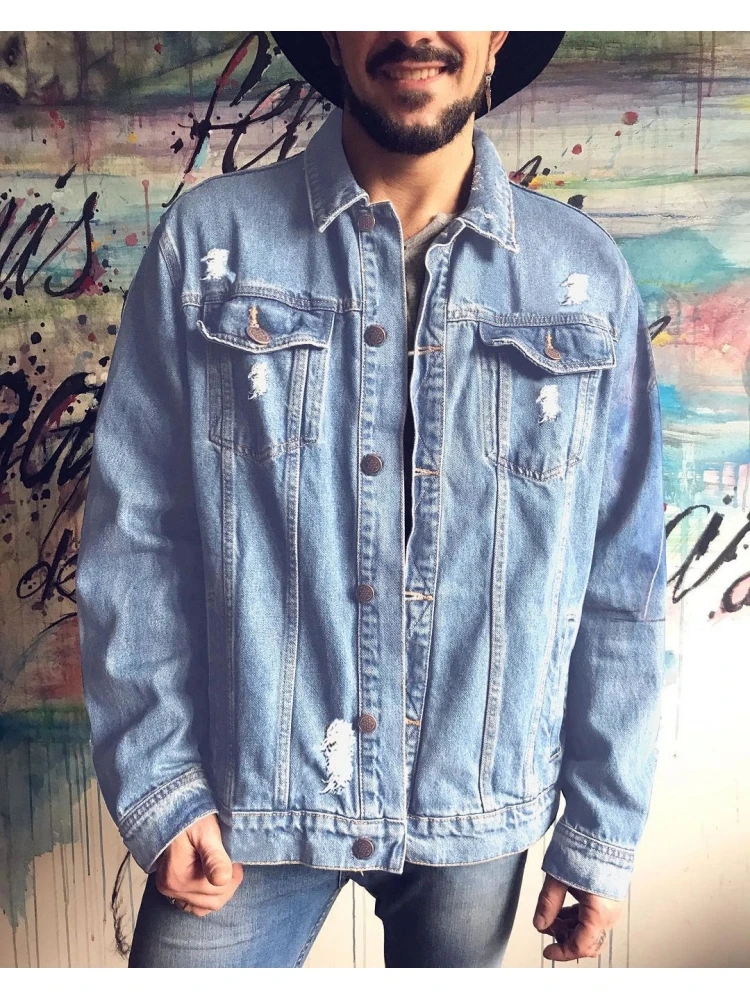 Skull Graphic Couple Denim Jackets For Men 4 Skull Graphic Couple Denim Jackets For Men - Image 2