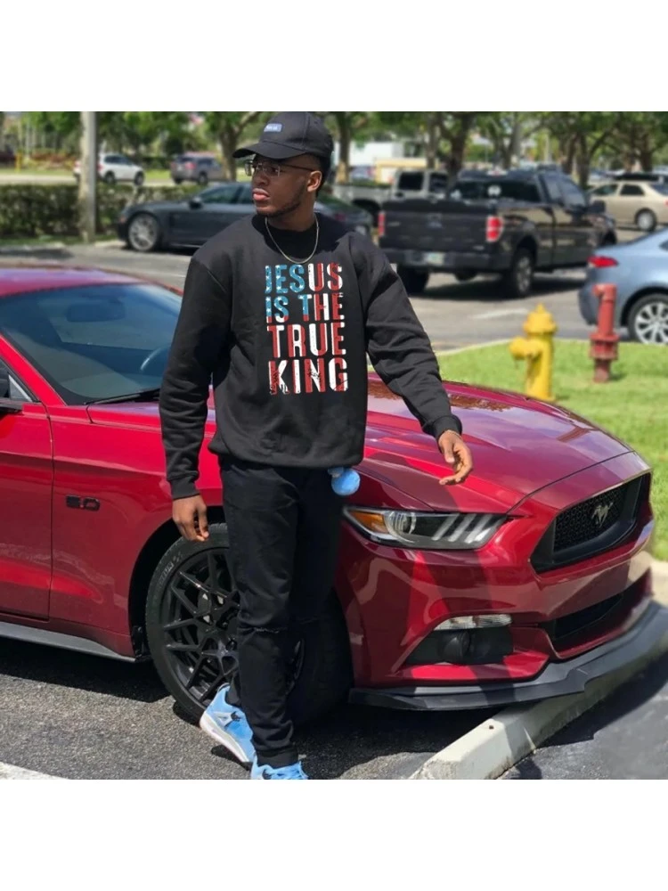 Sports Letter Printed Sweatshirt Tops For Men 4 Sports Letter Printed Sweatshirt Tops For Men - Image 2