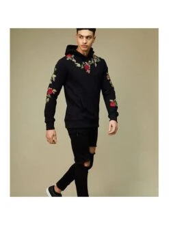 Flower Printed Hooded Long Suits For Men